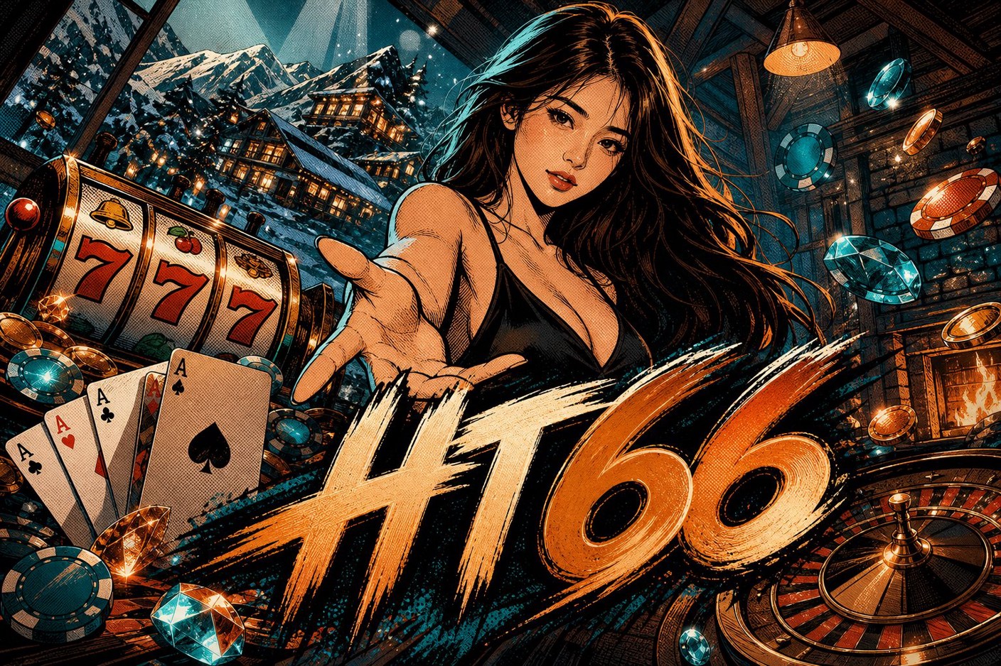Ilustrasi pengguna membaca syarat layanan HT66 dengan catatan anggaran hiburan di sampingnya
